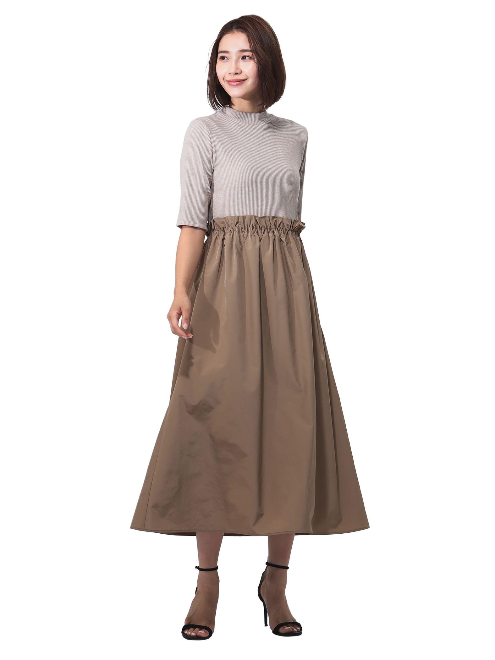 

Life Store by Dress Cut Комбинированное платье S [Beaming Beams] Женское LT_BEIGE