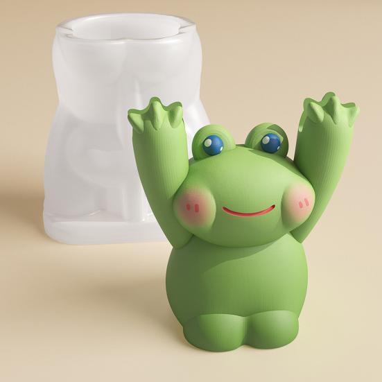 Yousheng Encouragement Animal Molds Panda Frog Cat Shape Molds Silicone DIY Craft Kit for Resin Plaster Motivational Signs Message Clip Mold