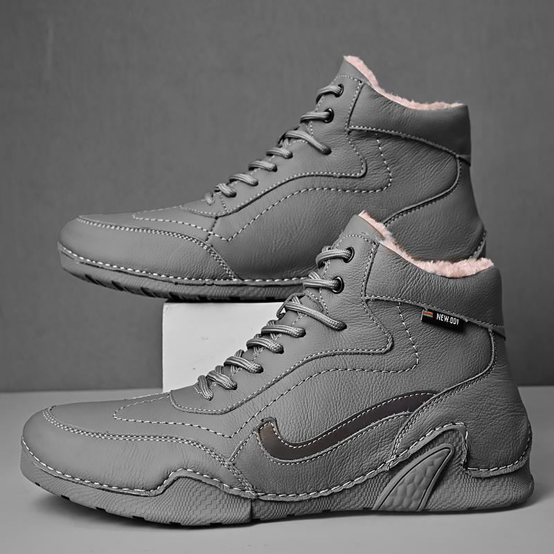 WinterandSpring/autumn Genuine Leather Casual Shoes,Men's Sports Shoes,Outdoor Walking High-top Boots,Men's Boots  New Style