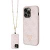 Capa para iPhone 14 Pro Guess Crossbody 4G Metal Logo Rosa
