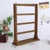 Wooden Jewelry Display Stand: Earring & Bracelet Holder with Hooks and Bead String Storage.