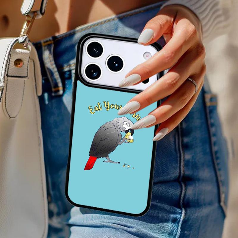 African Grey Parrot Phone Case For iPhone 17 Air 14 15 13 12 Max Cover For Apple 14 15 16 16e 11 Pro Max Plus Coque