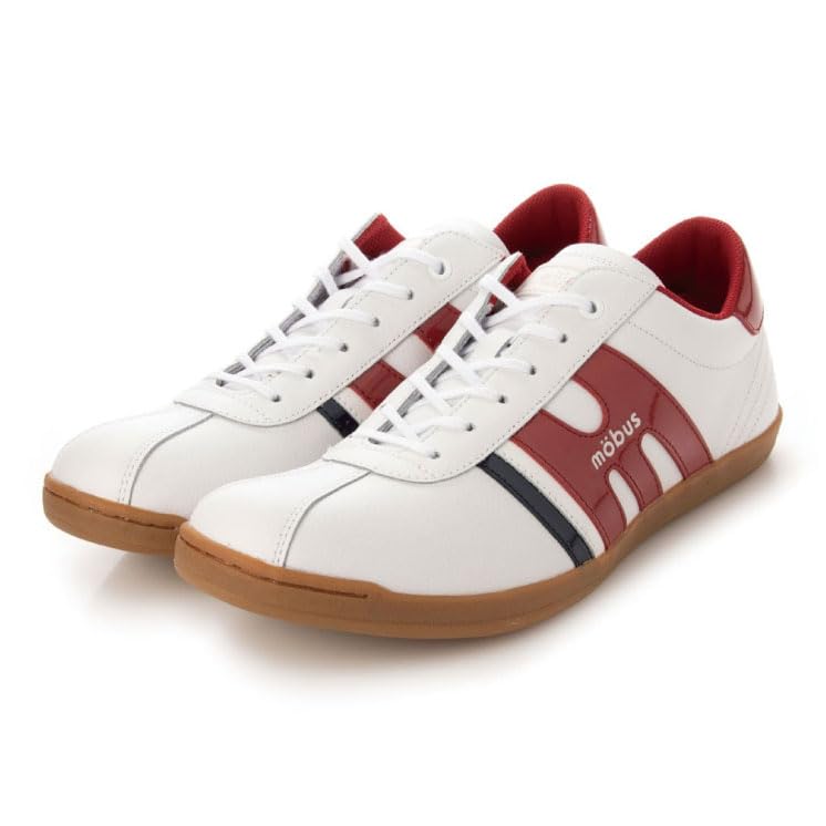 

Mobus Leather Genuine Walking Current NEW MUNDEN Japanese Shoe Men s Sneakers, Leather, Sports, Casual, Shoes, Model, (White/Dark Red, Size, Adult,