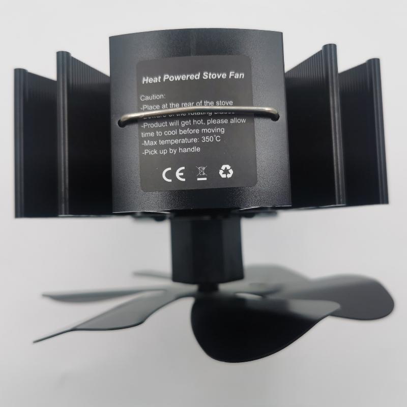 6-Blade Heat Self-Powered Stove Fireplace Fan For Wood Log Burner Fireplace Quiet Environmental Fan Efficient Heat Distribution