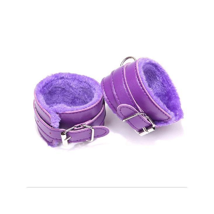 Sexy Lingerie PU Leather Plush Handcuff Ankle Cuff Bondage Sex Toy For Adults Sex Bondage Restraints Lingerie Exotic