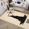 Hat, Wizard Pattern Polyester Office Carpet Chair Mats, Home Decor Dormitory Floor Protector with An