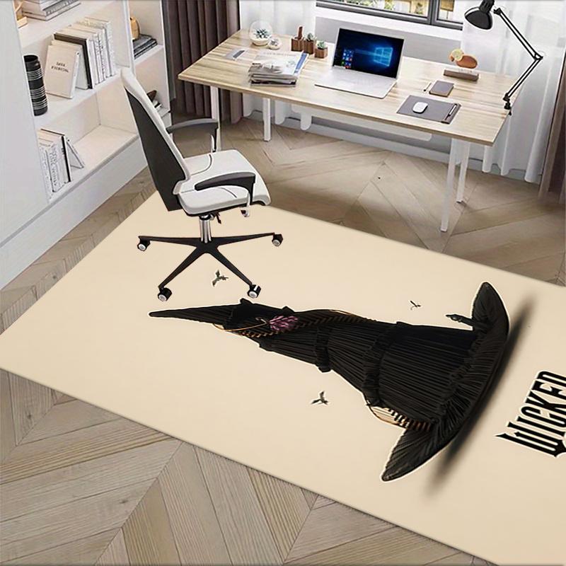 Hat, Wizard Pattern Polyester Office Carpet Chair Mats, Home Decor Dormitory Floor Protector with An