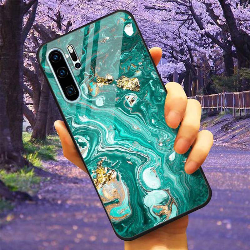 Phone Cover For Huawei P30 Pro Lite Case Tempered Glass Space Wolf Lion Funda for HUAWEI P30 Lite Luxury Cases P30Pro P 30 Cat