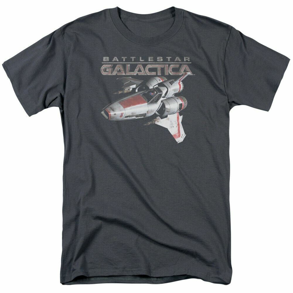 26 Battlestar Galactica Mark II Viper T Shirt Licensed Sci-Fi TV Show Tee Charcoal Unisex T-Shirt M