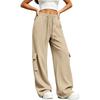 Cargo Sweatpants for Women Baggy Wide Leg High Waist Parachute Pants
