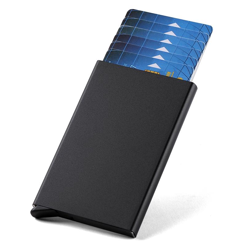 Rfid ID Credit Card Holder Case Smart Minimalist Aluminium Metal Wallet Thin Pop-up Cardholder Wallets for Men Creditcard Case