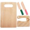 3 Stück Holz Kinder Messer Set Holz Kinder Messer zum Kochen Kinder Sicheres Kni