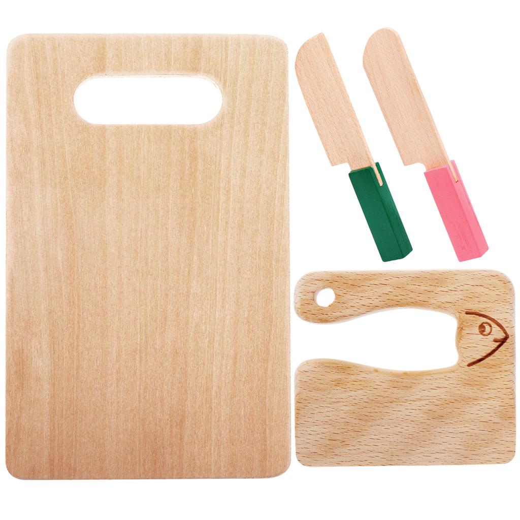 3 Stück Holz Kinder Messer Set Holz Kinder Messer zum Kochen Kinder Sicheres Kni