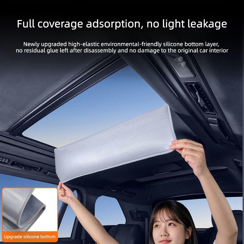 For Zeekr 9X 2025‑2027 Panoramic Sunroof Sunshade, Electrostatic Adsorption Heat Insulation Anti‑UV Roof Sun Shield Accessories