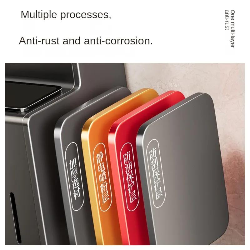 Stainless Steel Gun Gray Milky White Knife and Chopstick Tube Practical Rack Saves Space and Has Multiple Slots