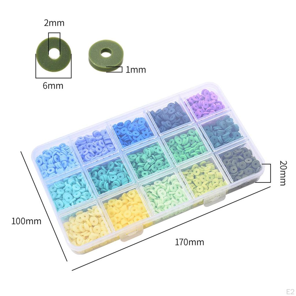 2250 Clay Beads Kit ,Round Pendant Charms ,Flat Loose Spacer Bead for Jewelry Making Finding Beading