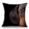 18" Cute Wiener Dog Home Decoration Pillow Cotton Linen Black Brown Dachshund Pet Dogs Car Cushion Office Chair Waist Pillows