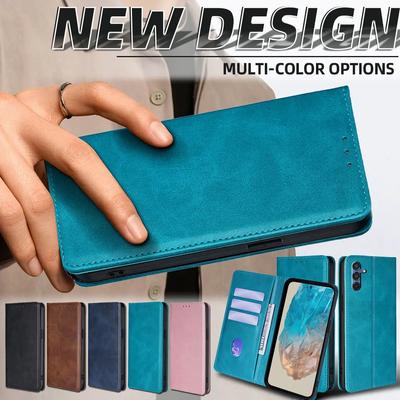 Husă Multi Card Stil Carte de Afaceri pentru Samsung Galaxy M35 A16 A06 Husă Portofel din Piele Magnetică cu Clapetă Husă Antișoc cu Suport