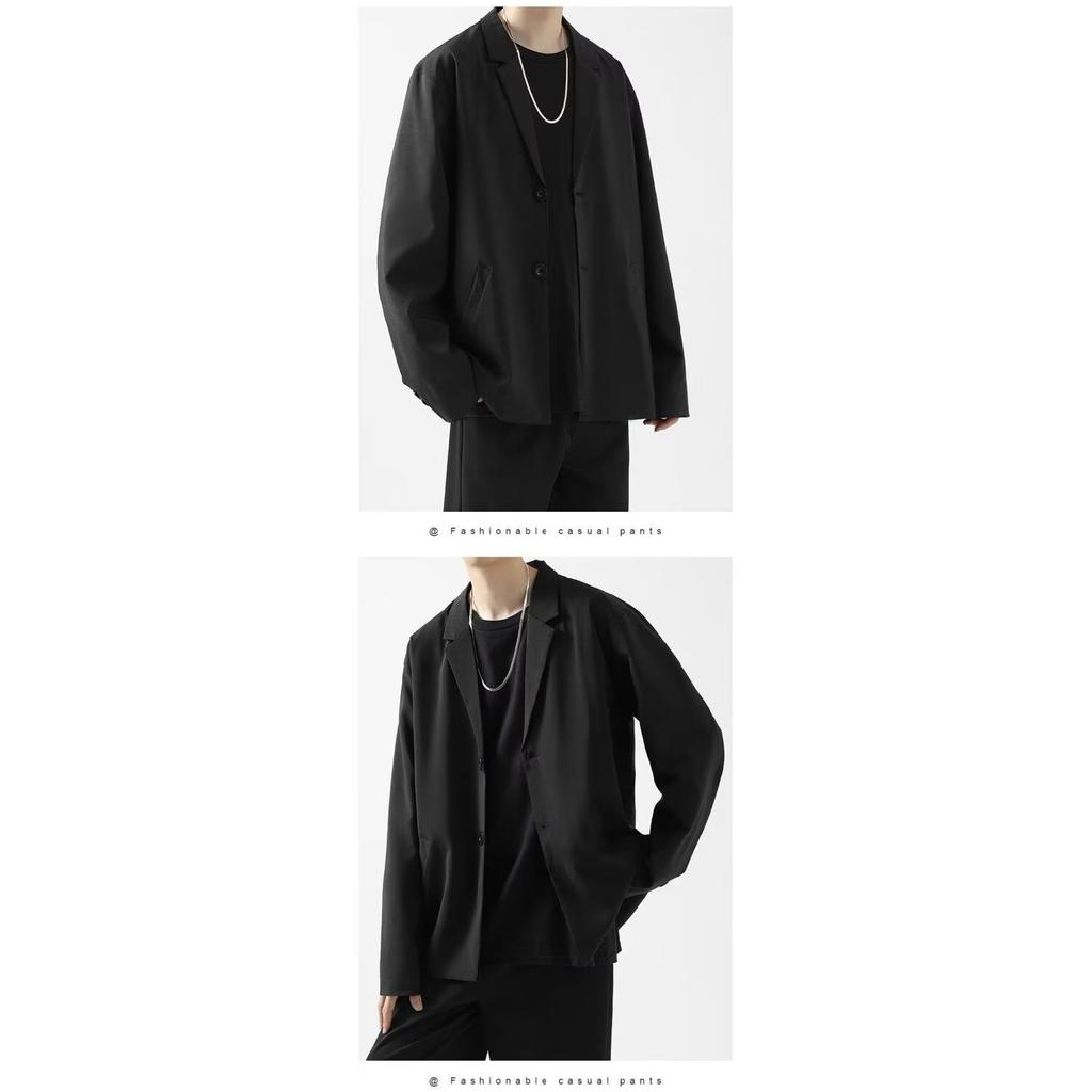 Korean Style Trendy Men's Jacket Handsome Loose Hong Kong Style Suit Jacket Men Spring and Autumn All-Match Leisure Suit