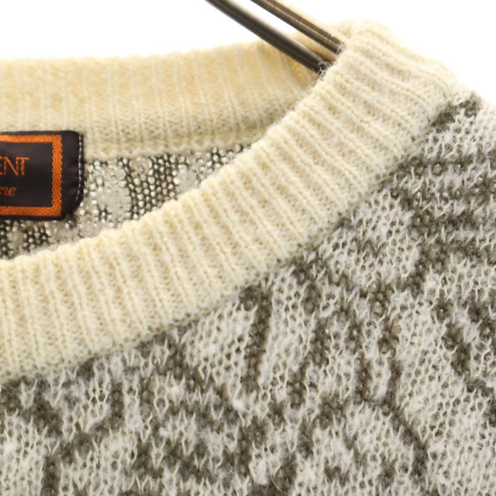 YVES SAINT LAURENT tricots 80s 90s Old wool blend mohair blend Overall handle Long sleeve sweater Men's Used