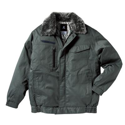 KURODARUMA 54385 Pullover für kaltes Wetter, Kragen, Boa, Aluminium-Futter, Unisex-Arbeitsuniform, Unisex-Arbeitskleidung, Grau, Herbst/Winter, Herren/Damen