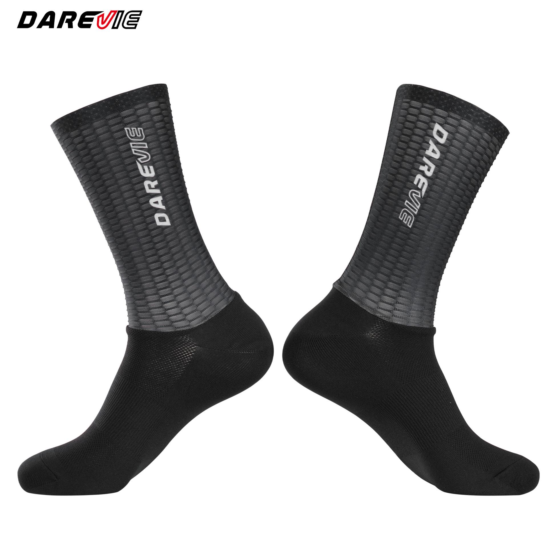 2026 Darevie Courageous Aero Cycling Socks - Moisture-Wicking, Aerodynamic Bike Socks One Size чёрный