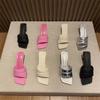 Summer New Brand Women Slipper High Wedge Heel Ladies Elegant Dress Slides Shoes Square Toe Slip on Slippers