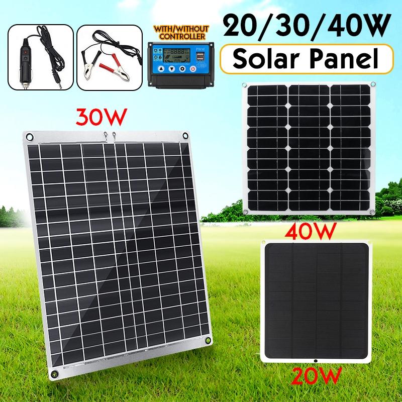 DC 12V / 5V 20W Output Solar Panel Car Charger Outdoor Charger Power USB 2.0 Port 600 mA