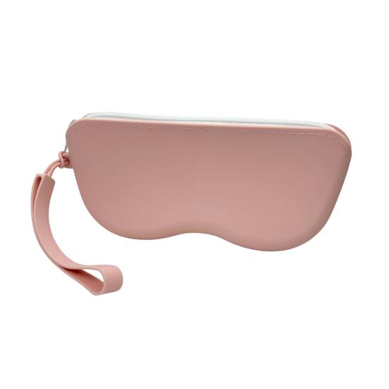Silicone Glasses Case Portable Sunglasses Pouch with Zipper Lanyard Waterproof Large
