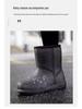 Women's Waterproof Fleece-Lined Snow Boots - Mid-Calf, Non-Slip, Warm, Height-Increasing, Comfortable