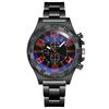 Men's Sports Mesh Belt Luminous Watch Men's Hollow Calendar Blue Light Watch Dial Design High Quality Luxury Mens Watch