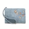 Billetera Corta Estampada Simple Monedero Casual con Pulsera Bolso de Mano Combinable Moderno Unisex para Uso Diario
