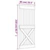 VidaXL Porte coulissante et kit de quincaillerie 85x210 cm pin massif, porte intérieure, porte de grange intérieure 3203153