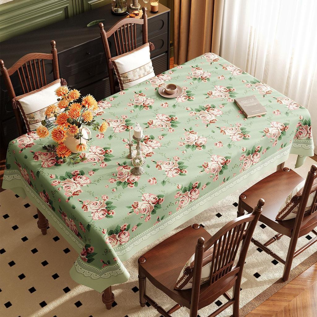 Vintage Tablecloths  Wash-Free, Waterproof, and Grease-Resistant Dining Tablecloths  Light Luxury Fabric Coffee Table Cloths