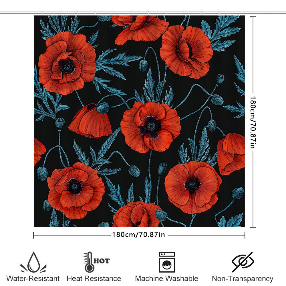 Popular Peony Bathroom Decoration Curtain Art Print Home Decor Showershower Liner Organizer