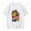 Unisex Vintage Katze Aufdruck T-Shirt Die Rückkehr des Vampirs Retro Design Lässig Rundhalsausschnitt Kurzarm Unisex Sommerkleidung