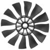50mm Duct Fan 12‑Blade Propeller Plastic Duct Fan Accessories for RC Planes BlackCCW