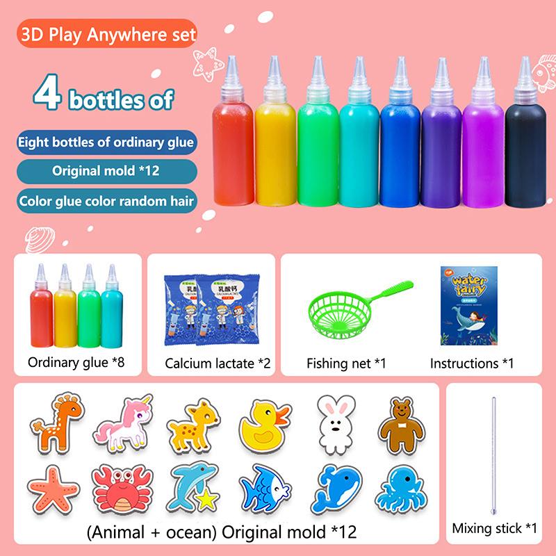 

1 комплект DIY ручної роботи водних тварин створення комплекту дитячі водні ляльки іграшка комплект з 6/12 форми форми водні гелєві іграшки хлопчики дівчатка подарунок