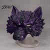 Comfortable Fit Animal Mask Halloween Wolf Mask, Embossed Werewolf Face for Cosplay Party, Lightweight Latex Adjustable Strap Adults, Trick
