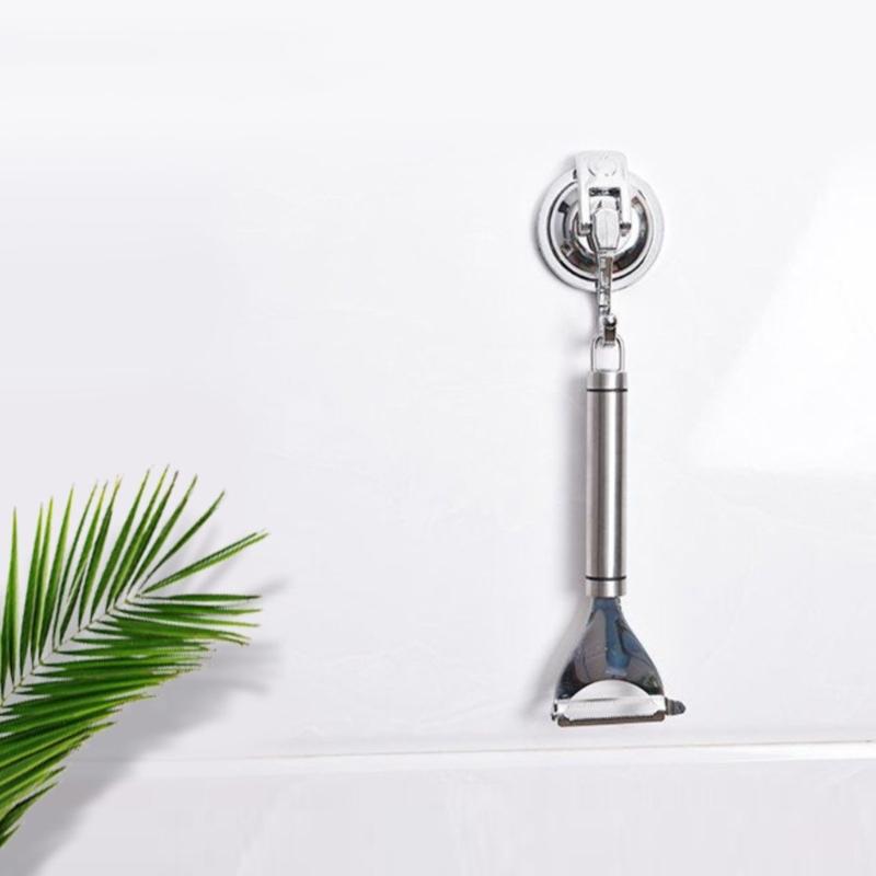 2 Stück Saugnapfhaken Wiederverwendbare Robuste Vakuum-Saugnapfhaken Glas Küche Badezimmer Haken für Handtuch Tasche Tuch