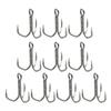 10Pcs Highly Strength Fishings Trebles Hook Brabed  Sharply Sea Fishings Hook Round Bend Trebles Bass Three Hook