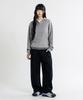 LEMAIN SECOND Oversized Voluminous Washable Half-Zip Cable Knit [Gray]