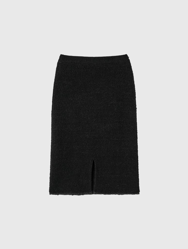General Idea Metal Mix Boucle Midi Skirt [Black] / Wbe4L54540