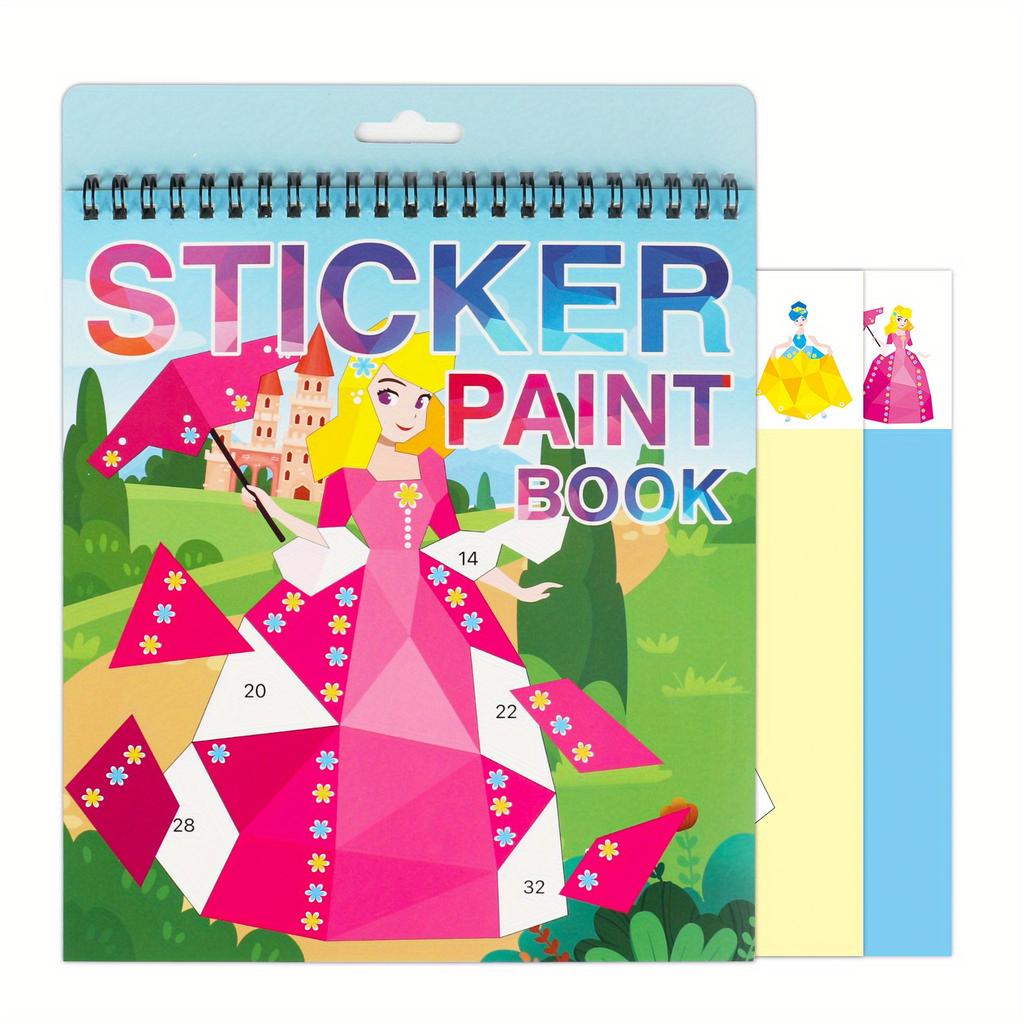 1PCS Sticker Book Crafts for Kids Ages 4-8, Sticker by Number for Brain games,Gifts,Travel Toy