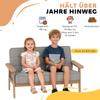 Kids Armchair, Kids Sofa with Wooden Frame, Velvet Look, Padded, for Children Aged 3-15 Years Grey