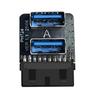 Motherboard USB Expansion Adapter Providing Two USB3.0 Type A Port Compatible 19 pin Connector for Various Layout