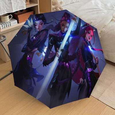 1pc Swordsmaids Pattern Umbrella  Automatic Opening and Closing Umbrella, High Quality Umbrella, Ideal Gift for Her 232