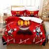 3D Printed Cuphead Show Bedding Set Printed Bed Set With Pillowcase Bed Duvet Cover Soft Single Double Queen Super King Size