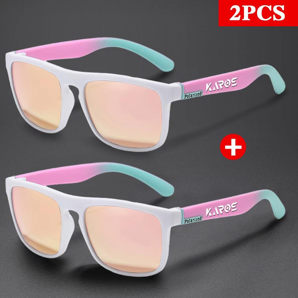 Karos 2Pcs Fashion Vintage Square Sunglasses Men Women Brand Designer Sun Glasses Uv400 Driving Fishing Eyewear