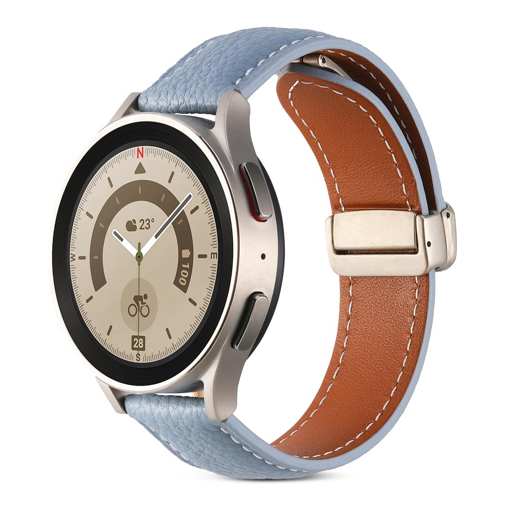 22mm 20mm Leather strap For Samsung Galaxy Watch 6/4/5/5 Pro Classic Huawei watch 4/3/GT3 Magnetic Band Amazfit GTR/GTS 4 Correa